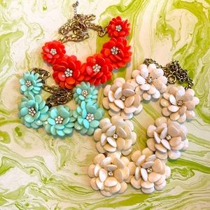 Floral Statement Chunky Necklaces Bundle
